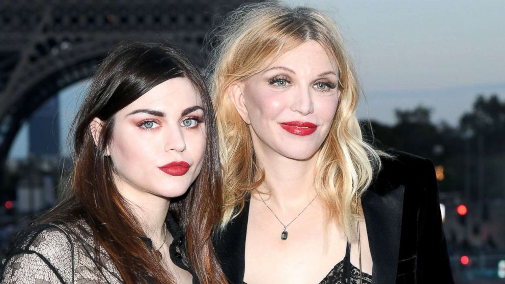 Frances Bean Cobain and Courtney Love  attends the Saint Laurent show as part of the Paris Fashion Week Womenswear Spring/Summer 2018, Sept. 26, 2017, in Paris.