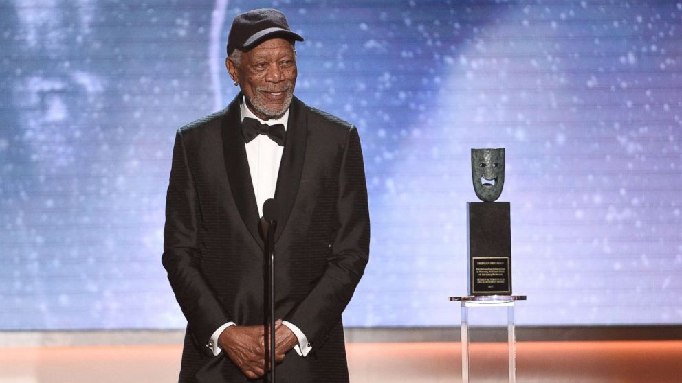 PHOTO: Morgan Freeman onstage during the 24th Annual Screen Actors Guild Awards at The Shrine Auditorium, Jan. 21, 2018, in Los Angeles.