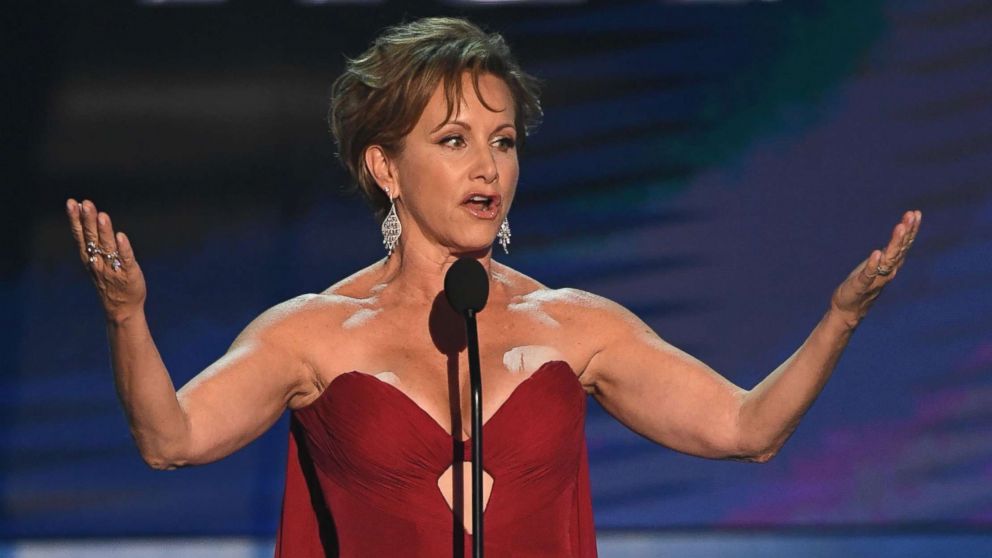 PHOTO: SAG-AFTRA President Gabrielle Carteris speaks onstage during the 24th Annual Screen Actors Guild Awards show at The Shrine Auditorium, Jan. 21, 2018, in Los Angeles.