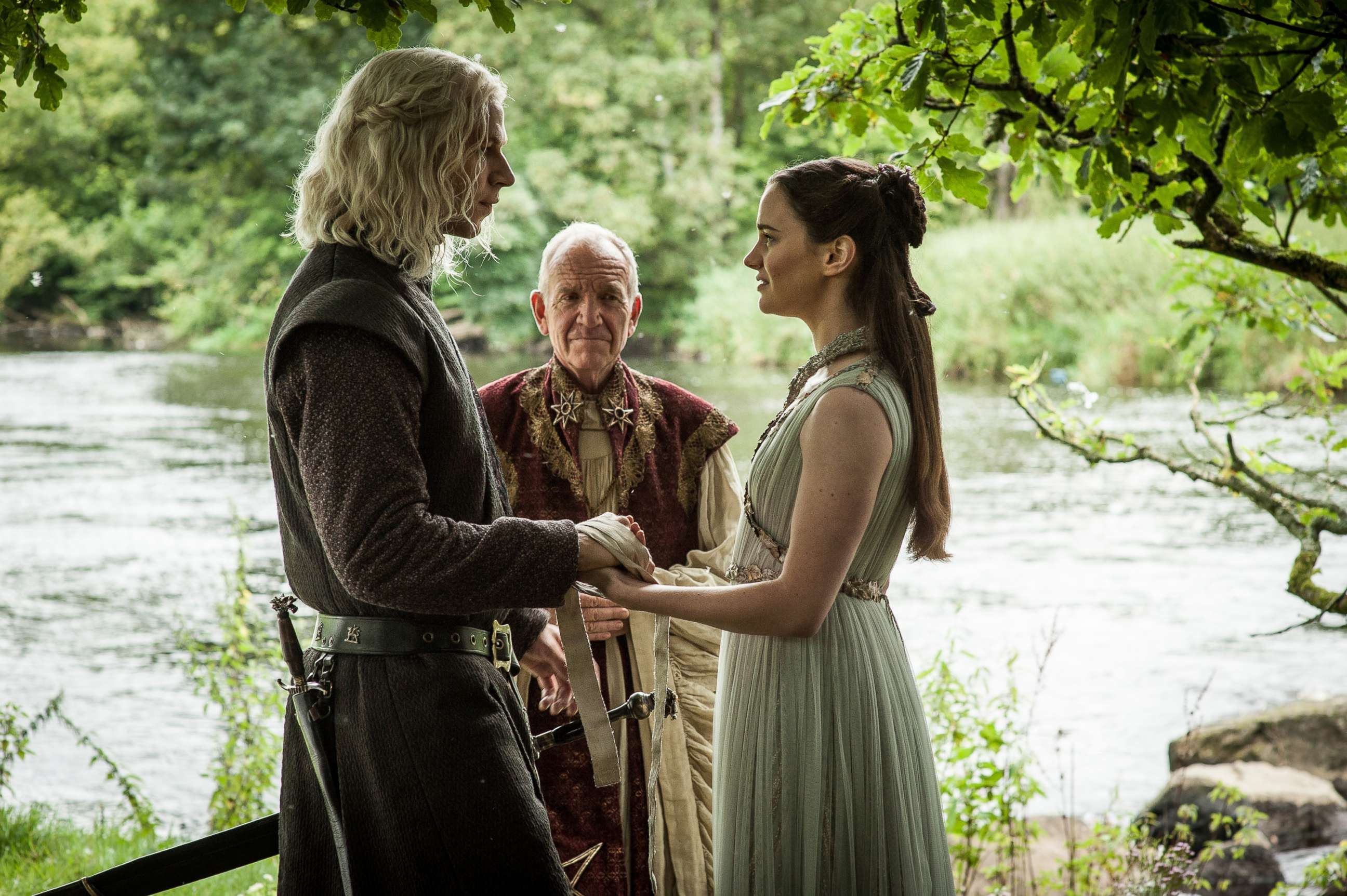 PHOTO: Wilf Scolding and Aisling Franciosi in a scene from episode 67, season 7, episode 7, of "Game of Thrones," Aug. 27, 2017.