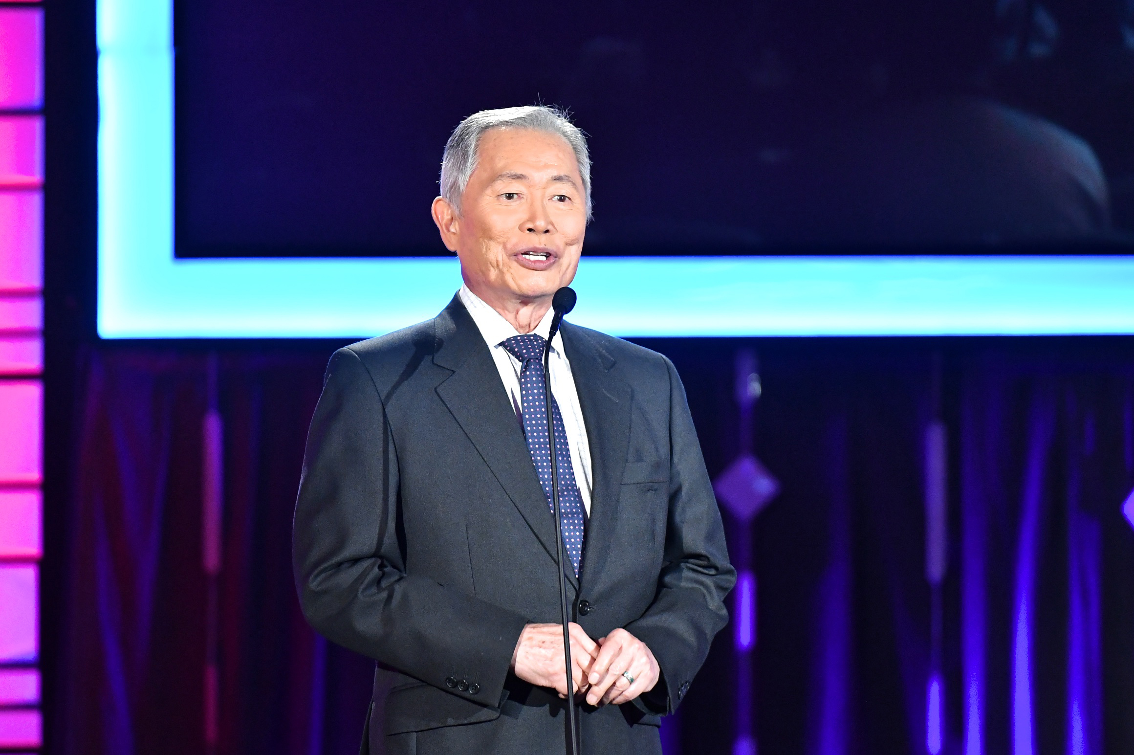PHOTO: Presenter George Takei speaks onstage at AARP's 16th Annual Movies For Grownups Awards at the Beverly Wilshire Four Seasons Hotel, Feb. 6, 2017 in Beverly Hills, Calif. 