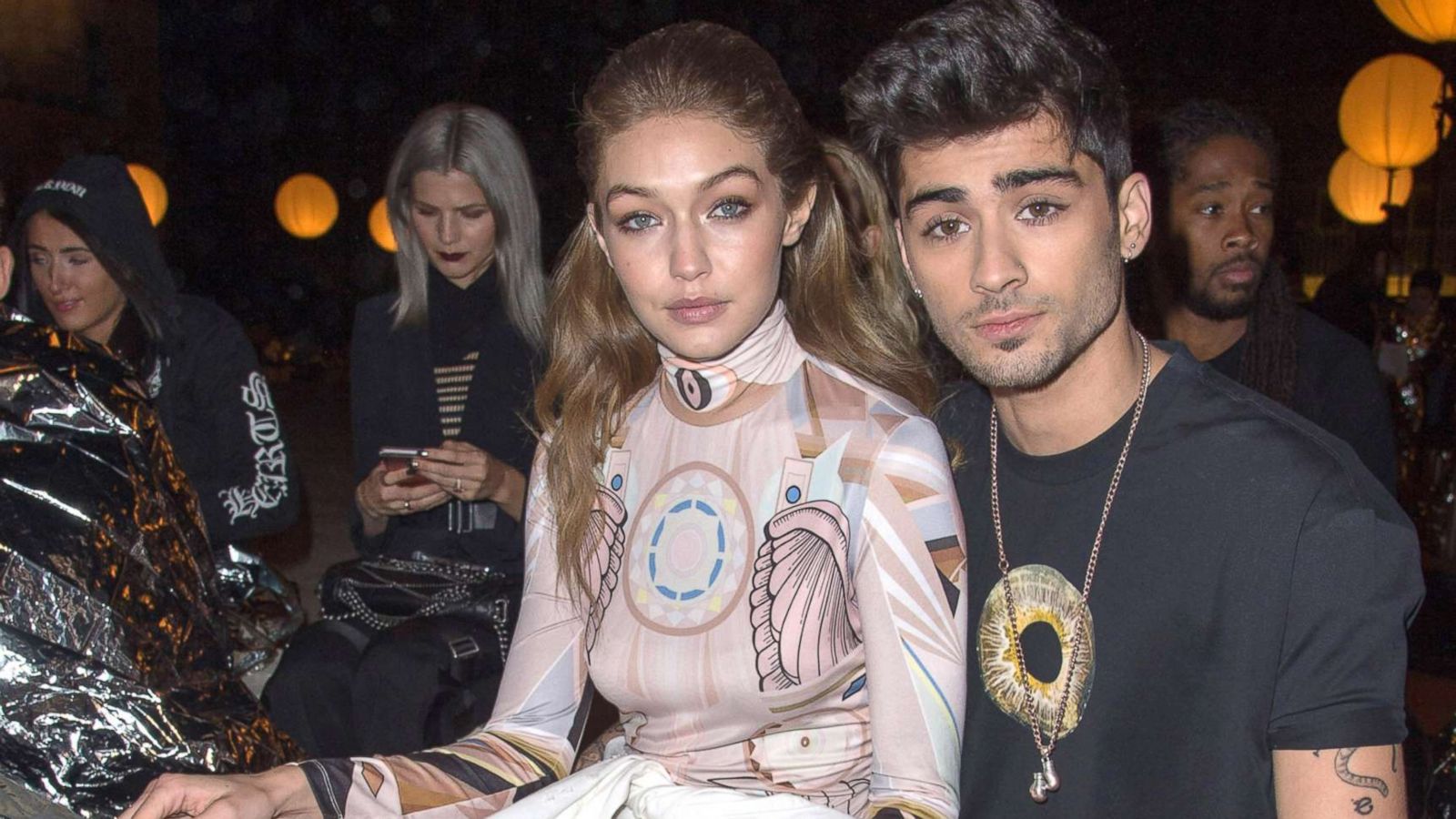 PHOTO: Gigi Hadid and Zayn Malik attend the Givenchy show as part of Fashion Week Women's wear Spring/Summer 2017, Oct. 2, 2016 in Paris.