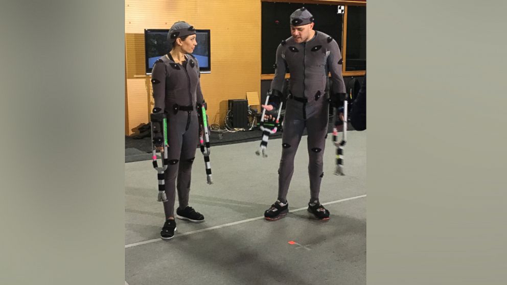 PHOTO: ABC News' Ginger Zee experiments with the motion capture technology used to create primates in the "Planet of the Apes" series at Weta Digital, Peter Jackson's the special effects company in Wellington, New Zealand.