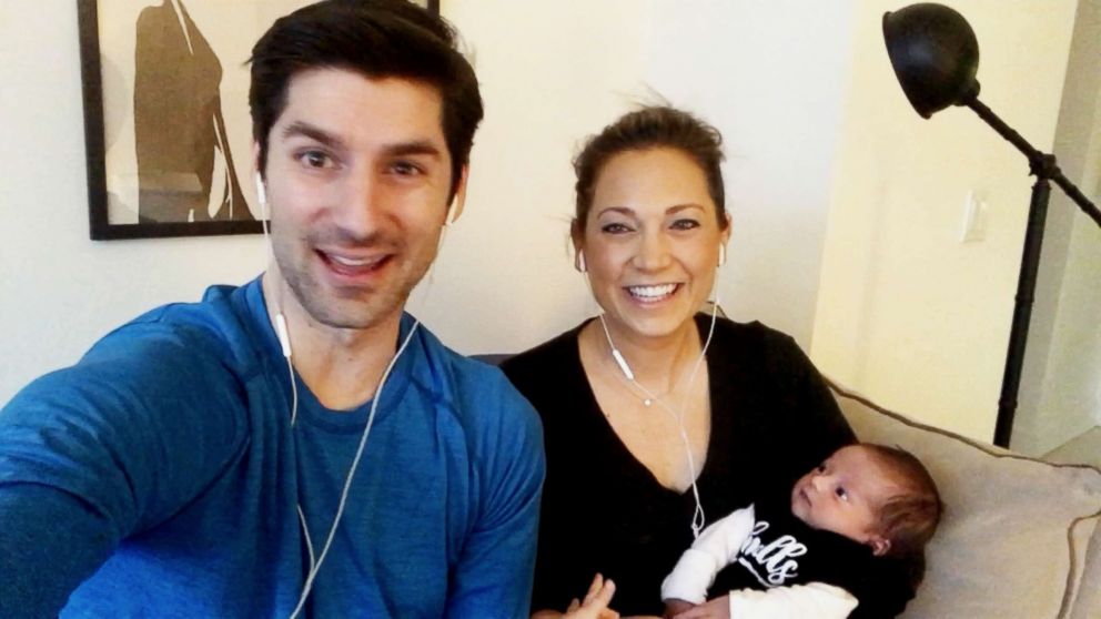 PHOTO: Ginger Zee's new baby boy, Miles, made his GMA debut on Feb. 20, 2018.