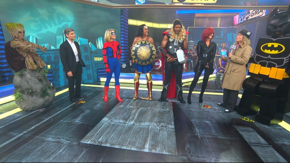 PHOTO: Superheroes took over "Good Morning America" this year for a super-powered Halloween event. 