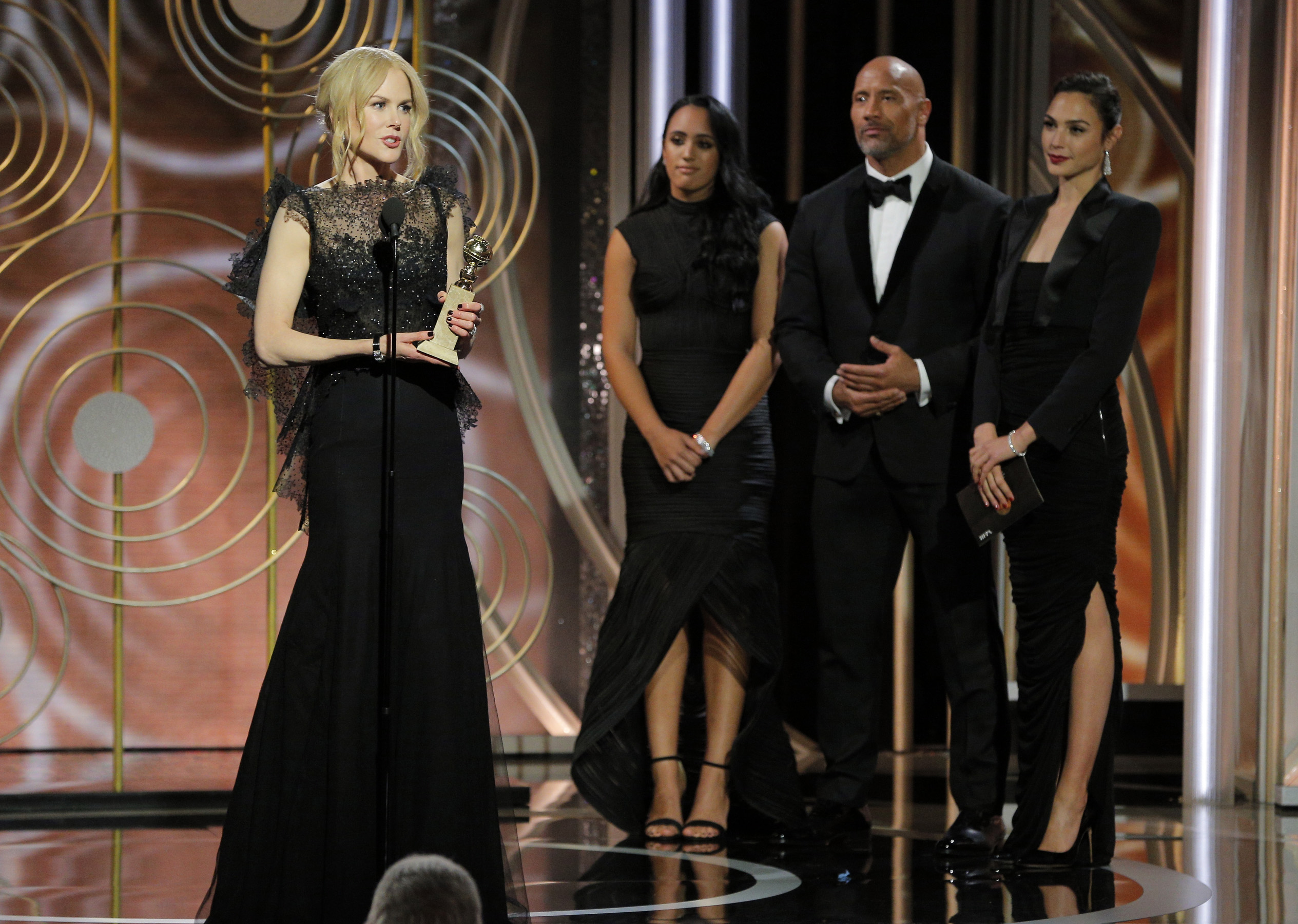 PHOTO: Nicole Kidman accepts the Golden Globe for her role in "Big Little Lies," Jan. 7, 2018, at the 75th annual Golden Globe Awards in Beverly Hills, Calif.