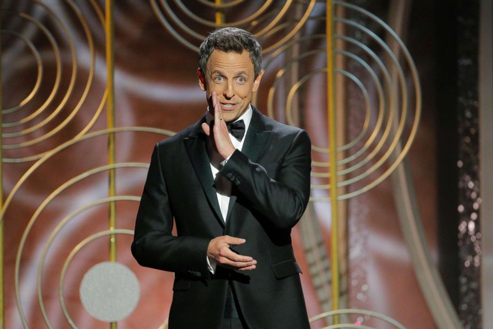 PHOTO: Host Seth Meyers onstage during the 75th annual Golden Globes Awards in Beverly Hills, Calif. Jan. 7, 2018.