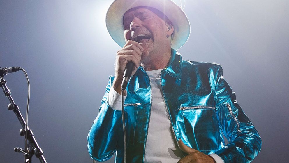 Gord Downie of The Tragically Hip performs during their 'Man Machine Poem Tour' at Rogers Arena on July 24, 2016, in Vancouver, Canada.  