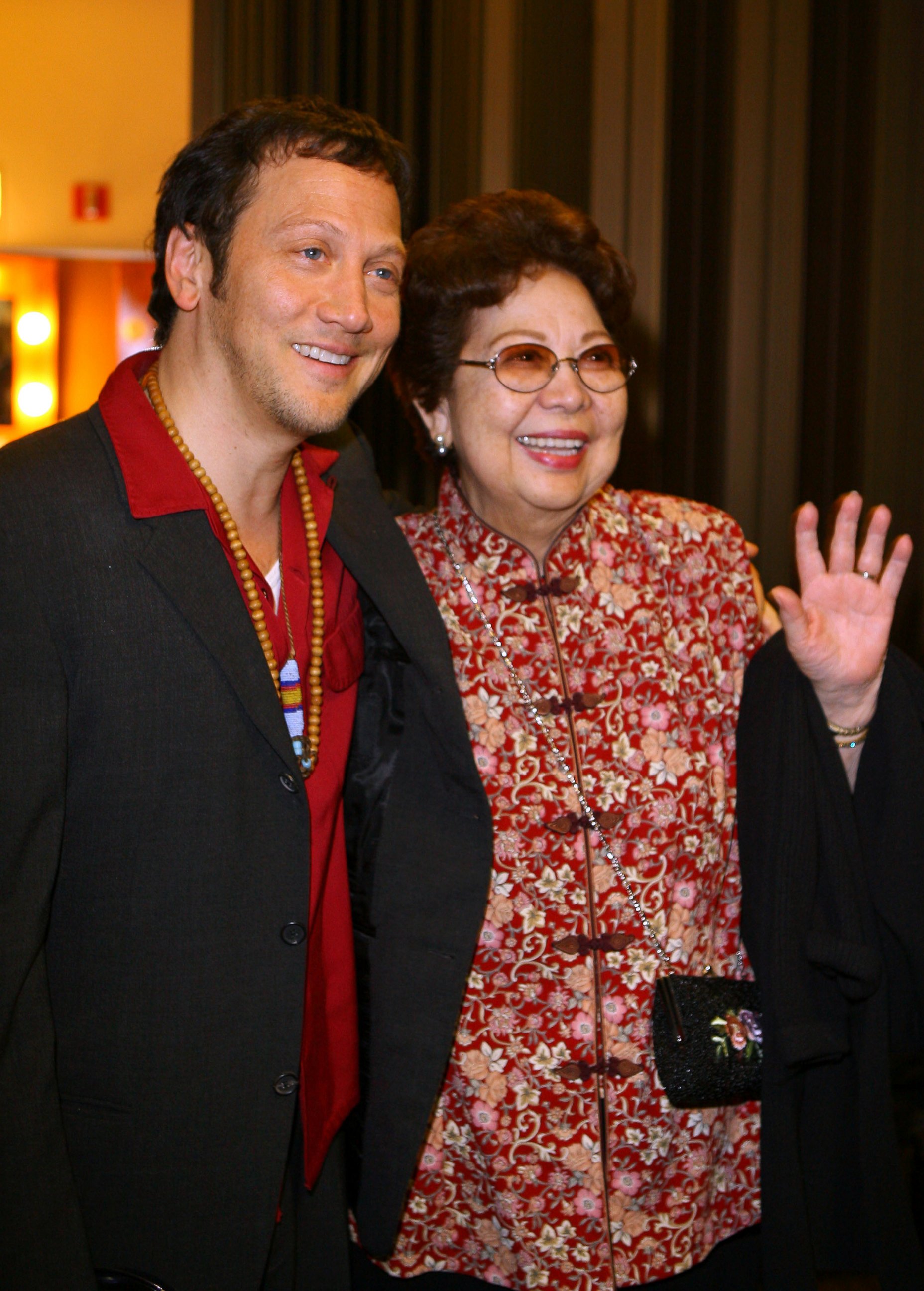 PHOTO: Rob Schneider and his mother Pilar attend The 2007 AZN Asian Excellence Awards, at UCLA, May 16, 2007, in Los Angeles.
