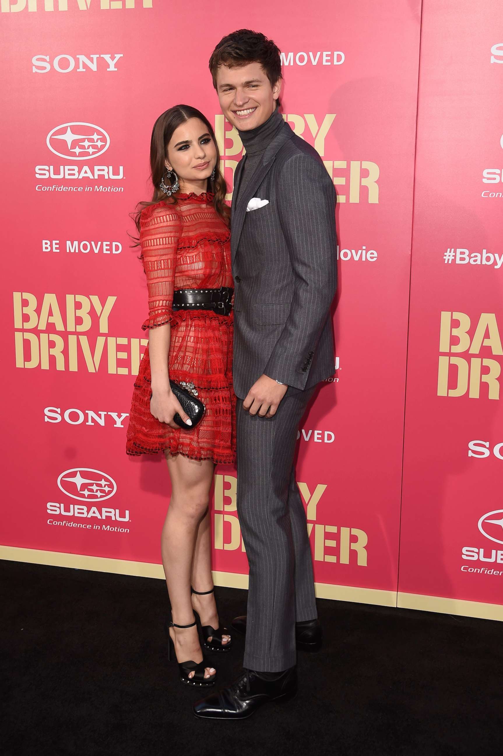 PHOTO: Ansel Elgort and Violetta Komyshan attend the premiere of "Baby Driver," June 14, 2017, at The Theatre at the Ace Hotel in Los Angeles.