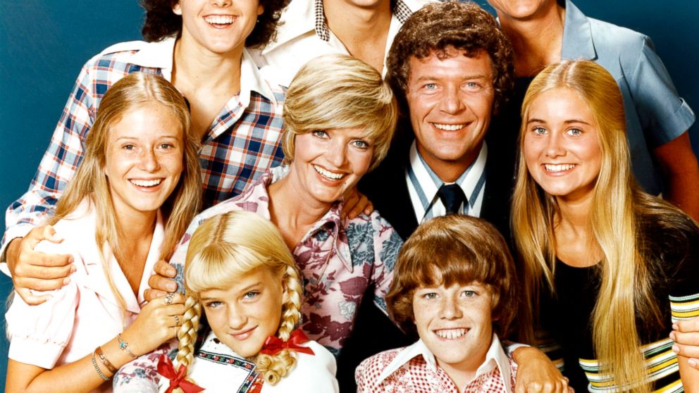 The cast of the Brady Bunch is pictured in a promotional photo on Sept. 