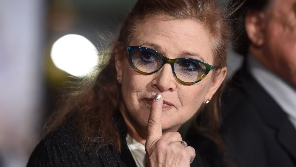 Carrie Fisher arrives at a movie premiere on Nov. 3, 2014 in Westwood, Calif.