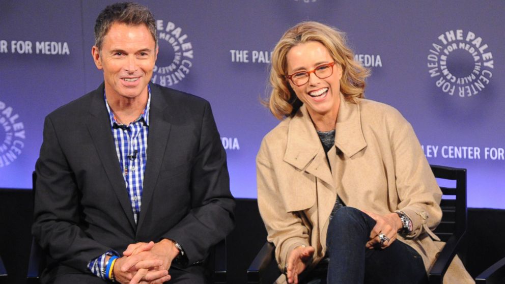 PHOTO: Tim Daly and Peter Travers at the ABC studios in New York, Sept. 30, 2016.