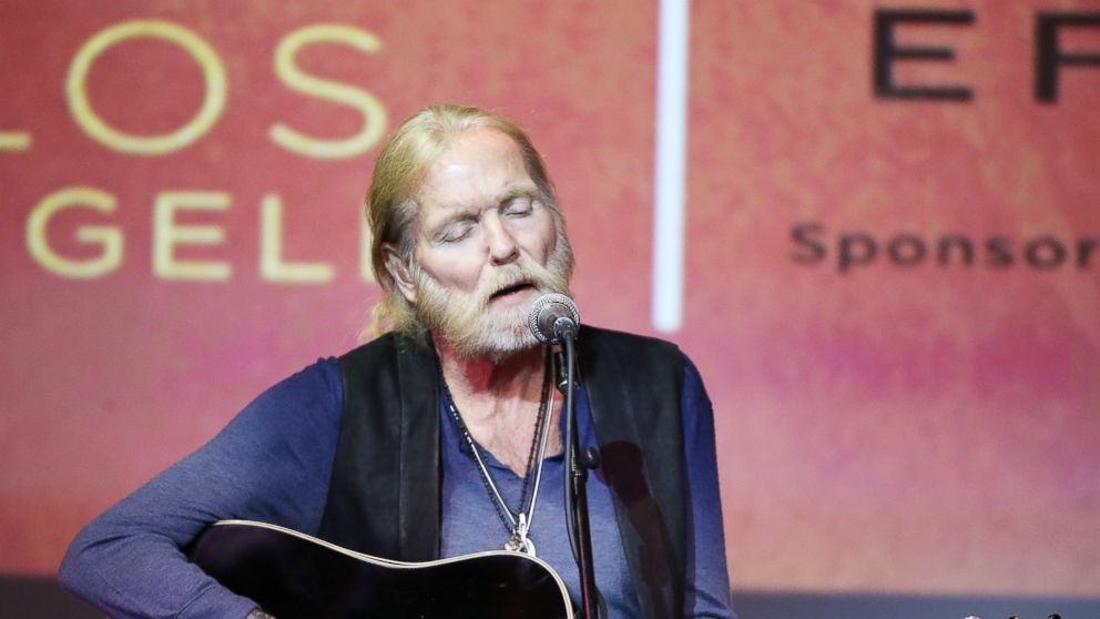 PHOTO: Gregg Allman performs onstage at the Grammy Foundation host celebrating Gregg Allman: Storytelling and performances held at Skirball Cultural Center on Sept. 24, 2015 in Los Angeles, Calif.