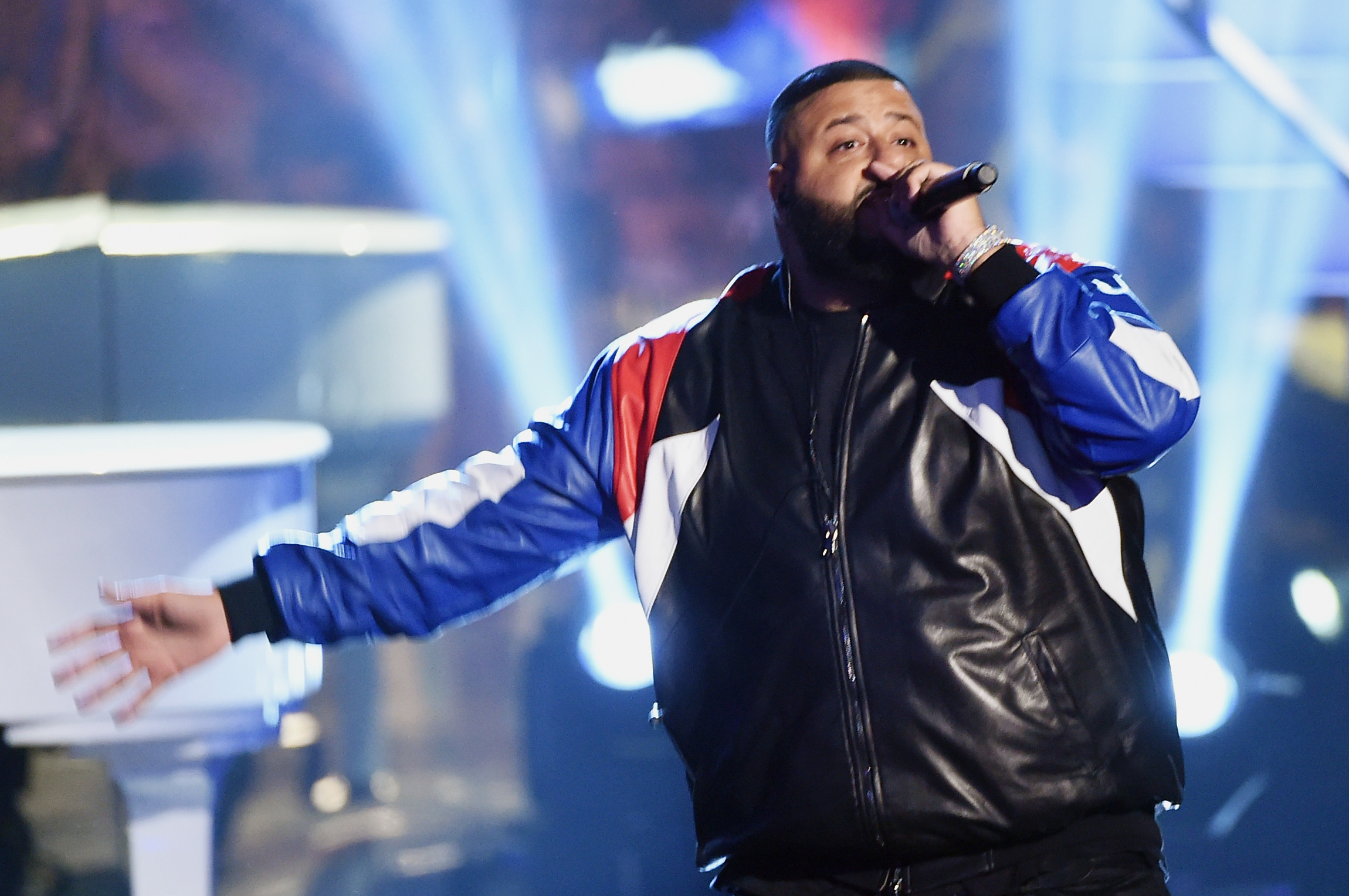 PHOTO: DJ Khaled performs onstage during the 2016 American Music Awards at Microsoft Theater, Nov. 20, 2016, in Los Angeles. 