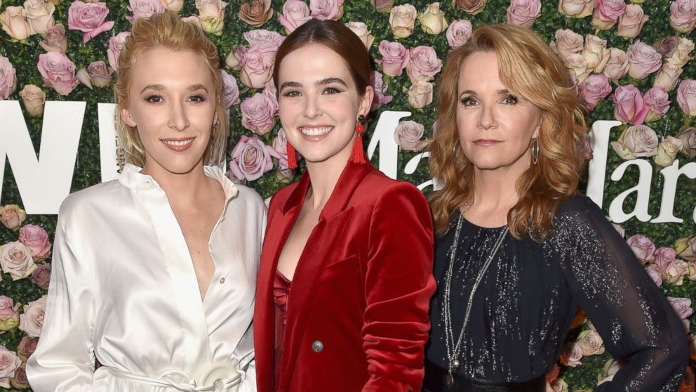 Madelyn Deutch, Honoree Zoey Deutch and actor Lea Thompson at Max Mara Celebrates Zoey Deutch- The 2017 Women In Film Max Mara Face of the Future at Chateau Marmont on June 12, 2017 in Los Angeles.