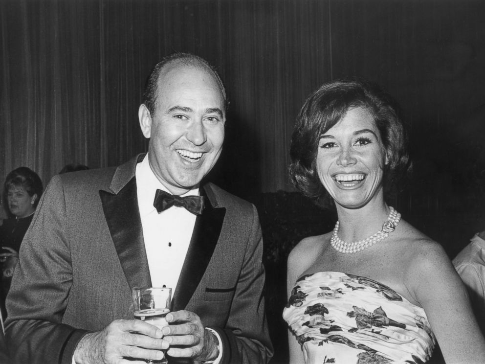 PHOTO: Carl Reiner and Mary Tyler Moore of 'The Dick Van Dyke Show,' April 17, 1964, at the TV Guide Awards Dinner, in Hollywood, California. 
