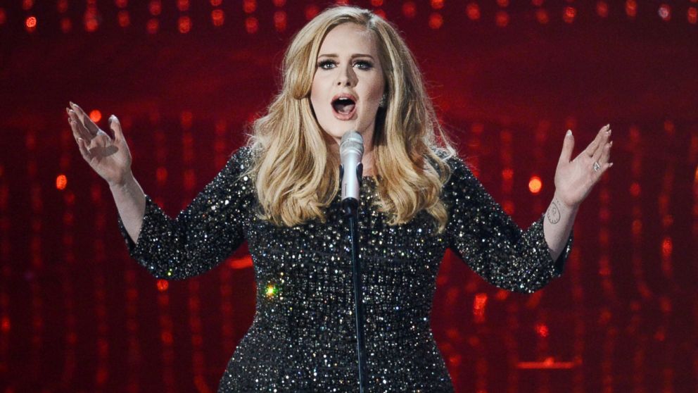 Singer Adele performs onstage during the Oscars held at the Dolby Theatre on February 24, 2013 in Hollywood, Calif.