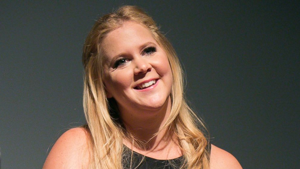 Amy Schumer speaks on stage at a screening of "Trainwreck" at The Mayfair Hotel on June 3, 2015 in London.