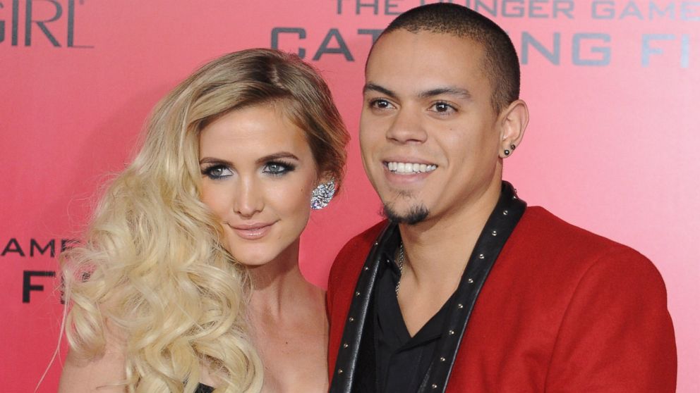 Ashlee Simpson and Evan Ross arrive at the Los Angeles Premiere "The Hunger Games: Catching Fire" at Nokia Theatre L.A. Live on Nov. 18, 2013 in Los Angeles, Calif. 