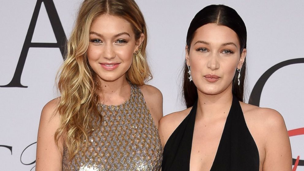Gigi Hadid, left, and Bella Hadid attend the 2015 CFDA Fashion Awards on June 1, 2015 in New York City. 