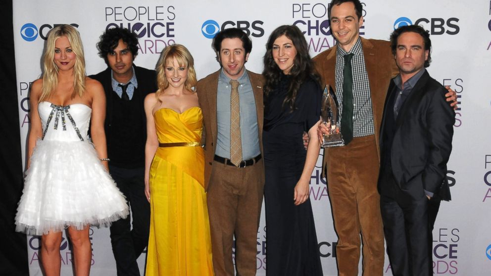 The cast of "The Big Bang Theory" participates at the 39th Annual People's Choice Awards - Press Room on Jan. 9, 2013 in Los Angeles. 