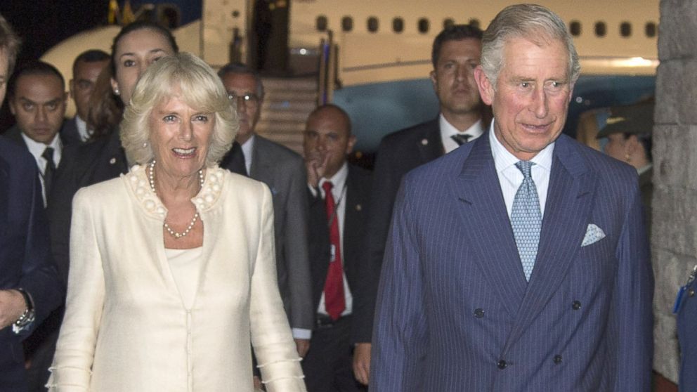 Prince Charles, Prince of Wales and Camilla, Duchess of Cornwall arrive into Bogota Military Airport, Oct. 28, 2014 in Bogota, Colombia. 