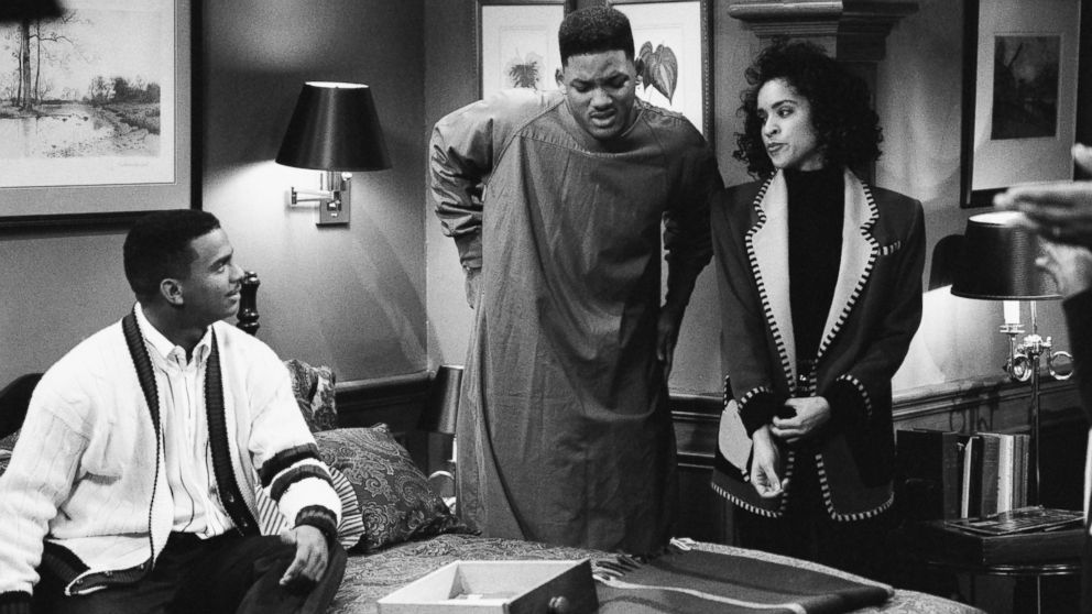 PHOTO: From the left, Alfonso Ribeiro as Carlton Banks, Will Smith as William 'Will' Smith, Karyn Parsons as Hilary Banks in "The Fresh Prince of Bel-Air."