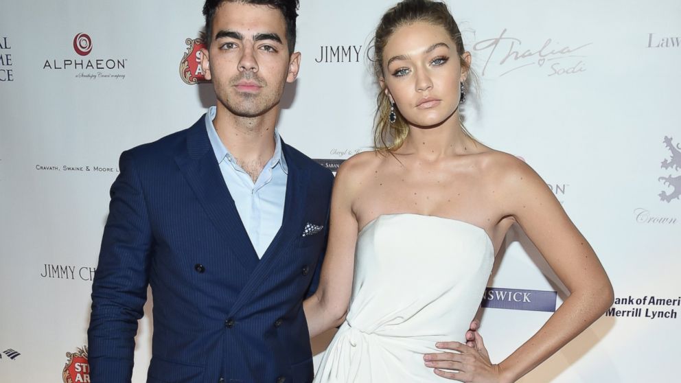 Joe Jonas and Gigi Hadid attends the Global Lyme Alliance "Uniting for a Lyme-Free World" Inaugural Gala at Cipriani 42nd Street on October 8, 2015 in New York City.  