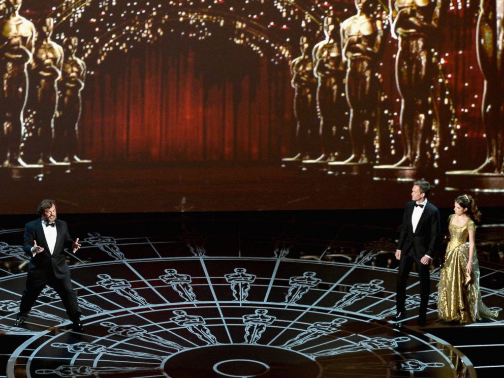 PHOTO: Jack Black, Neil Patrick Harris and Anna Kendrick perform onstage during the 87th Annual Academy Awards at Dolby Theatre on Feb. 22, 2015 in Hollywood, California.
