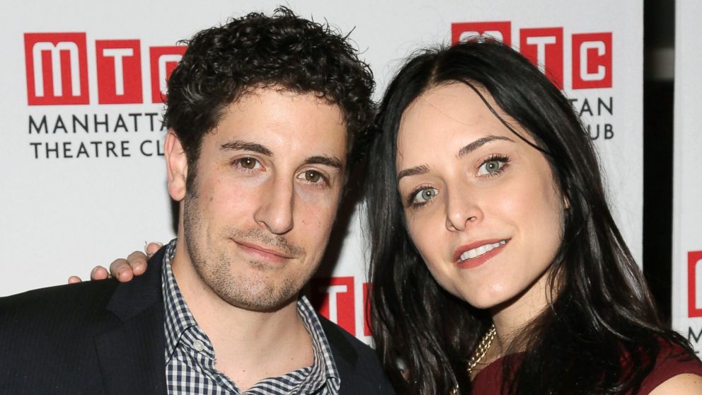 Jason Biggs and wife Jenny Mollen attend the opening night after party for the play "Golden Age" in New York, Dec. 4, 2012.