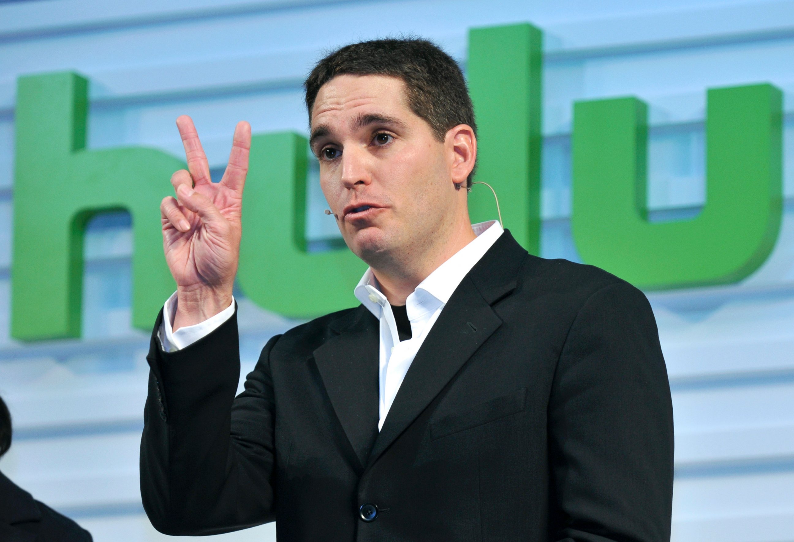 PHOTO: Jason Kilar, chief executive officer of Hulu LLC, speaks during a presentation in Tokyo, Japan, Sept. 1, 2011. 