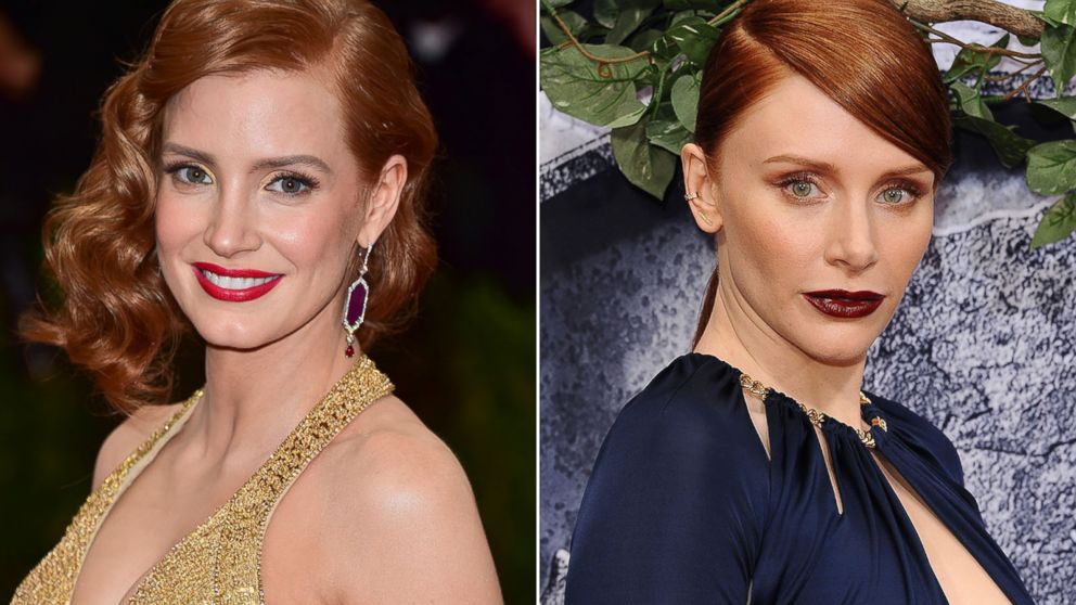 Jessica Chastain, left, and Bryce Dallas Howard, left. 