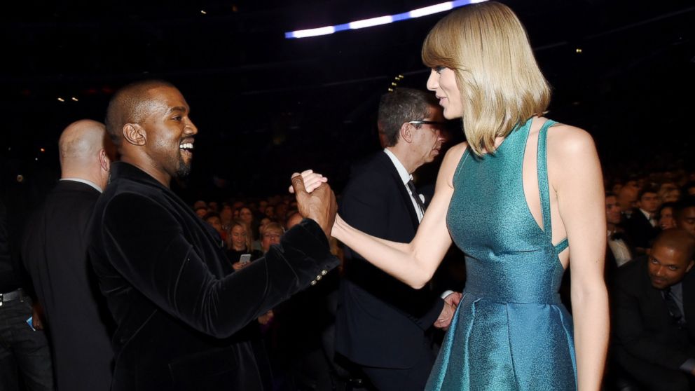 PHOTO: Recording Artists Kanye West and Taylor Swift attend The 57th Annual GRAMMY Awards on Feb. 8, 2015, in Los Angeles, Calif.