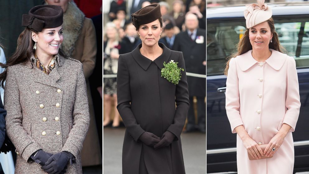 Catherine, Duchess of Cambridge, is seen in these file photos from Dec. 25, 2014, March 17, 2015, and March 9, 2015.