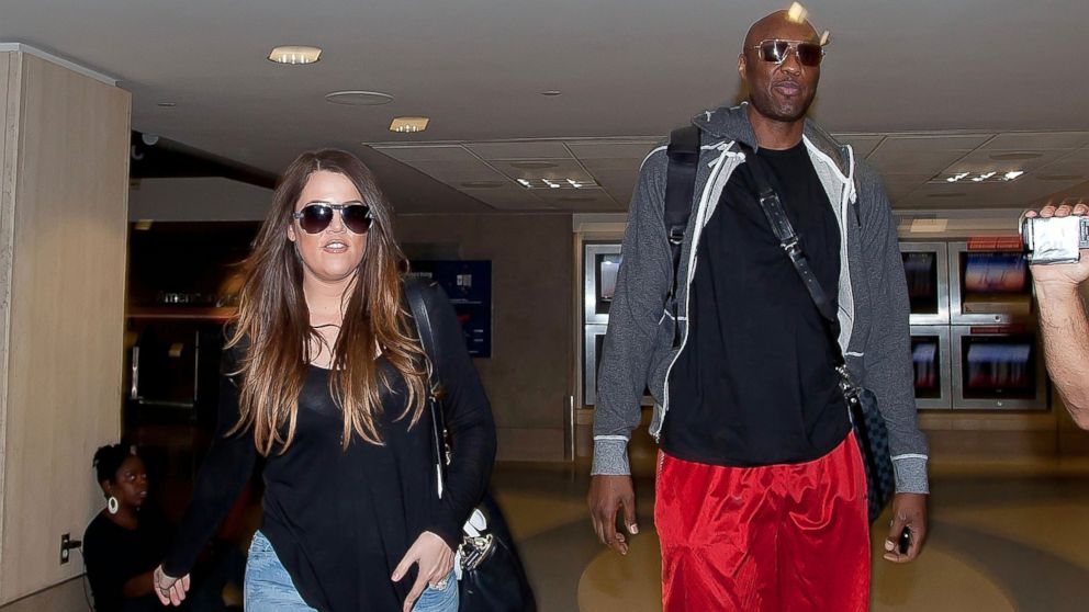 Khloe Kardashian and Lamar Odom are seen at Los Angeles International Airport on July 22, 2012 in Los Angeles.