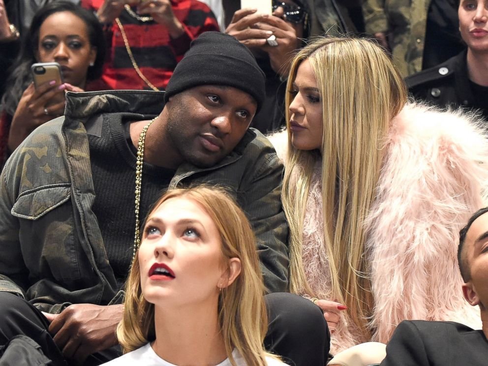 PHOTO: Lamar Odom and Khloe Kardashian attend Kanye West's fashion show at Madison Square Garden on Feb. 11, 2016 in New York.