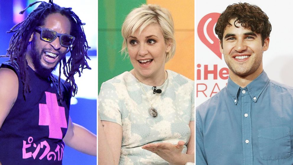 PHOTO: Lil Jon performs in Las Vegas, Nev. on Sept. 30, 2014, Lena Dunham visits "The View" on Sept. 30, 2014, and Darren Criss attends a music festival in Las Vegas, Nev. on Sept. 20, 2014.