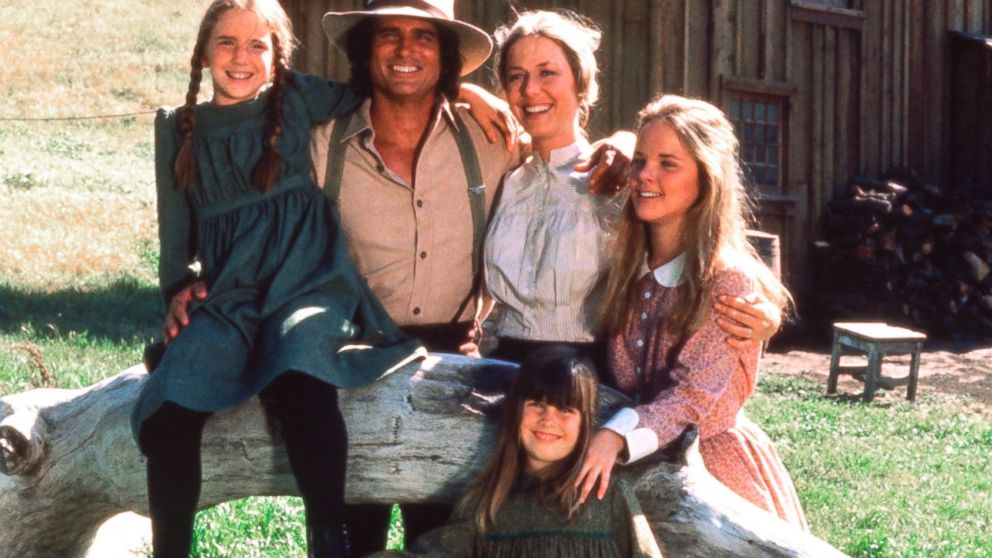 From left, cast members of Little House on the Prairie, Melissa Gilbert, Michael Landon, Karen Grassle, Melissa Sue Anderson and Lindsay Greenbush. 