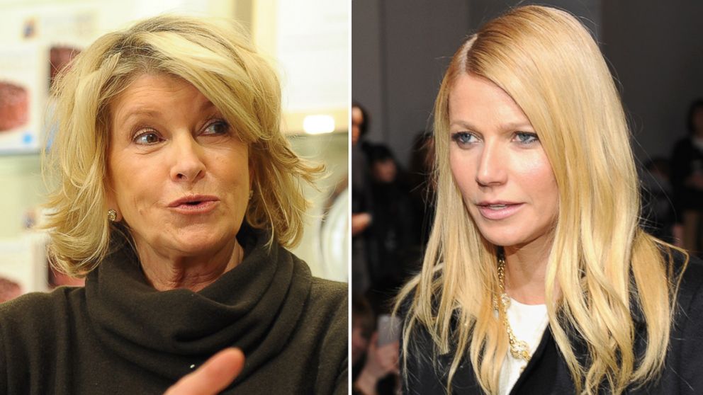 Martha Stewart appears in New York City Nov. 11, 2013, and Gwyneth Paltrow attends Fashion Week Feb. 13, 2014, in New York City.