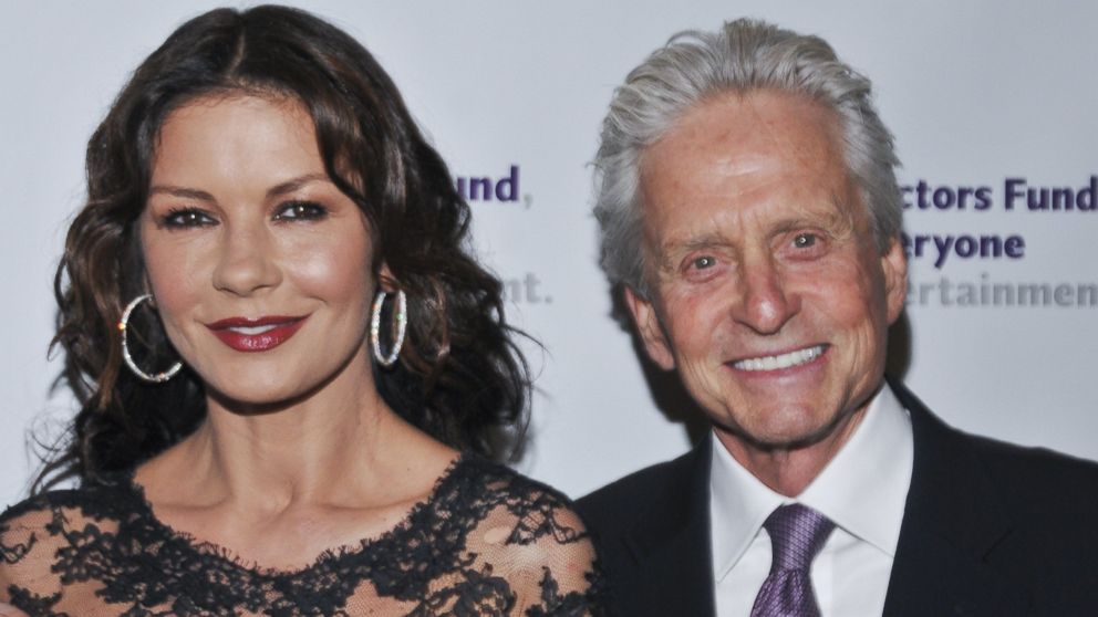 Catherine Zeta-Jones and Michael Douglas attend the 2015 Actors Fund Gala on May 11, 2015 in New York.
