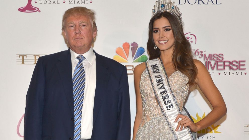 PHOTO: Donald Trump and Miss Universe Paulina Vega are seen in this file photo, Jan. 25, 2015, in Doral, Florida.