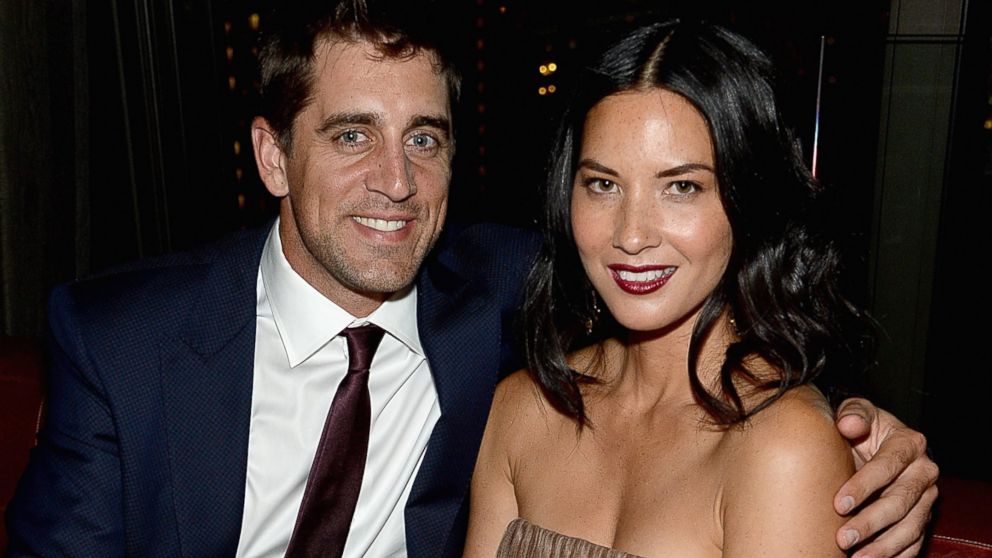 PHOTO: Aaron Rodgers and Olivia Munn at The Skylark, June 24, 2014, in New York.