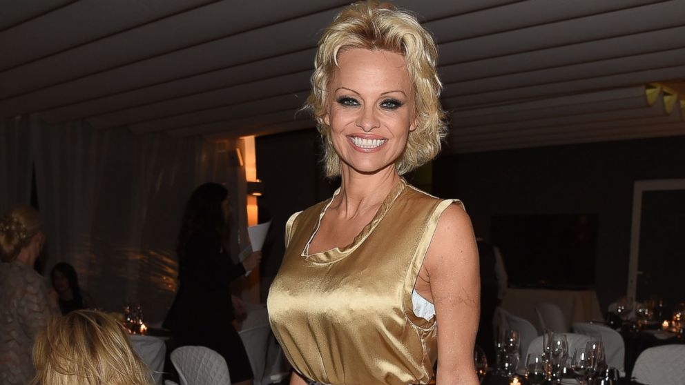 PHOTO: Pamela Anderson attends a Gala Dinner during the 60th Taormina Film Fest at Hotel Imperiale on June 18, 2014 in Taormina, Italy. 