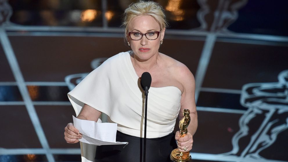 PHOTO: Actress Patricia Arquette accepts the award for Best Actress in a Supporting Role for "Boyhood" during the 87th Annual Academy Awards, Feb. 22, 2015 in Hollywood, California.