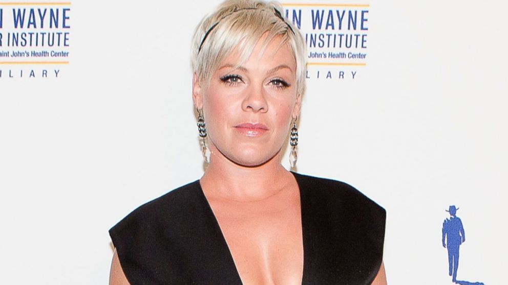 PHOTO: Pink arrives for the John Wayne 30th Annual Odyssey Ball at Regent Beverly Wilshire Hotel, April 11, 2015 in Beverly Hills, Calif.