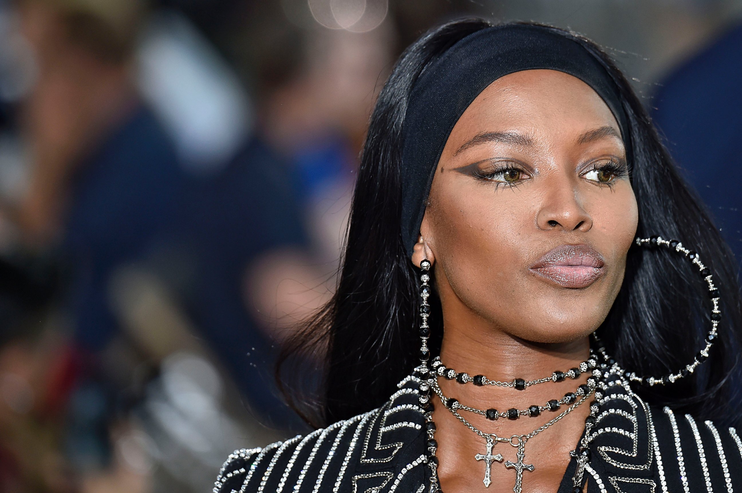 PHOTO: Naomi Campbell walks the runway during the Givenchy Menswear Spring/Summer 2016 show as part of Paris Fashion Week on June 26, 2015 in Paris.