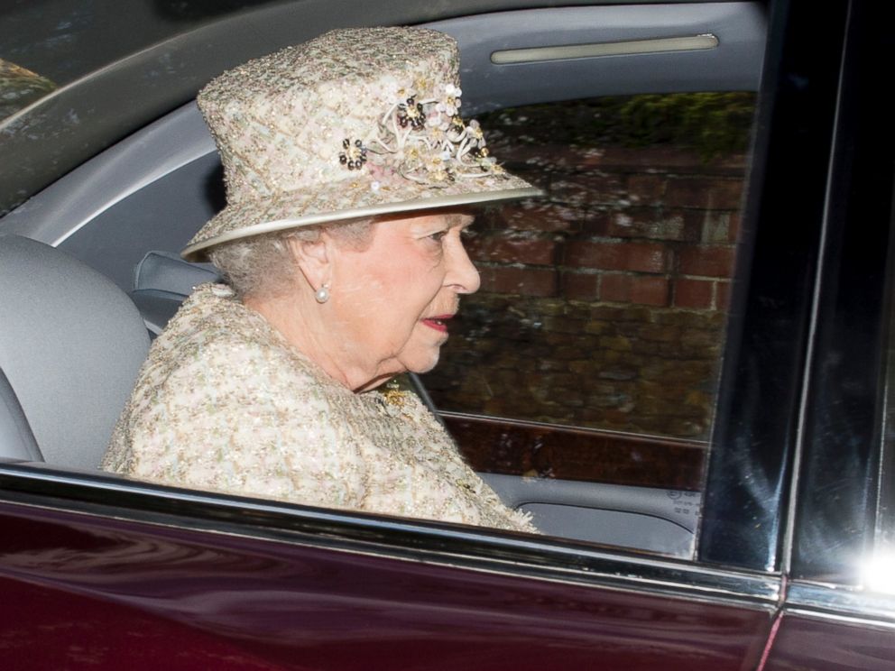 PHOTO: Queen Elizabeth II attends Sunday church service at Sandringham on Dec. 28, 2014 in King's Lynn, England.  