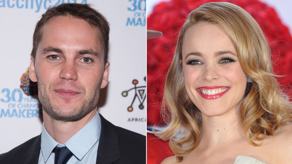 Taylor Kitsch attends a gala in New York City on Nov. 20, 2014 and Rachel McAdams attends an awards ceremony in Toronto, Calada on Oct. 18, 2014.
