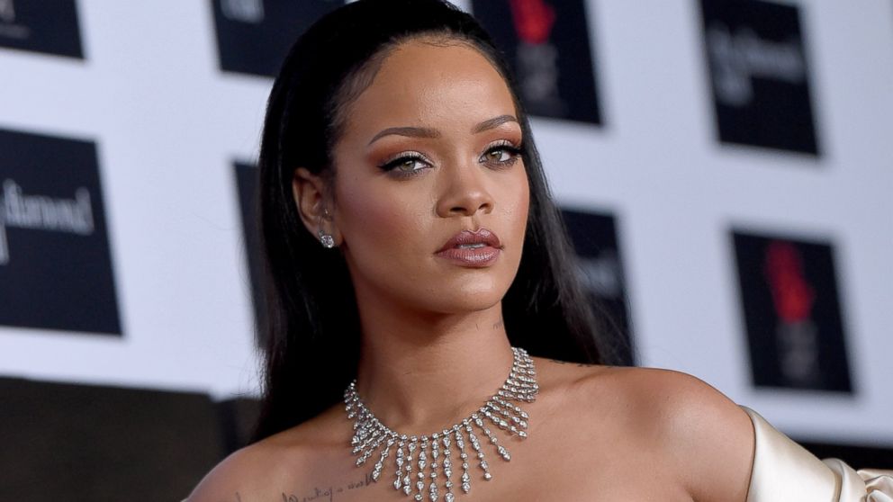 Rihanna arrives at an event at The Barker Hanger on Dec. 10, 2015 in Santa Monica, Calif.